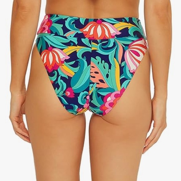 Trina Turk India Garden High Waist Reversible Bikini Bottom - Picture 3 of 11